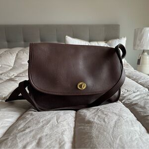 Iconic Vintage Coach Brown Leather City Bag 9790.
